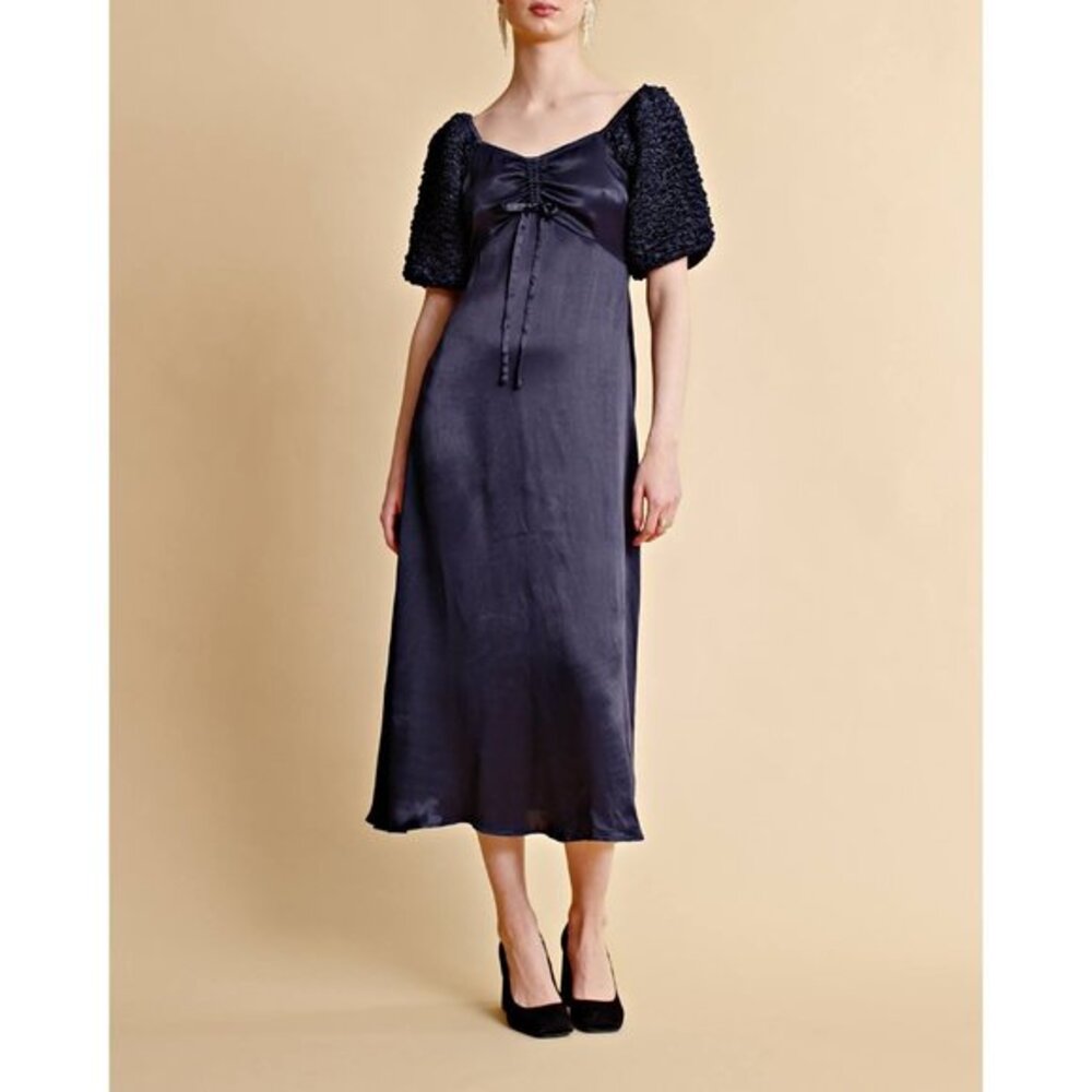 byTiMo Women's Crèpe Satin Puff-Sleeve Dress Size XS